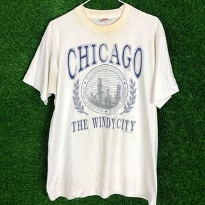 Vintage Chicago Windy City Shirt Single Stitch Made In USA Buckingham Oak Street
